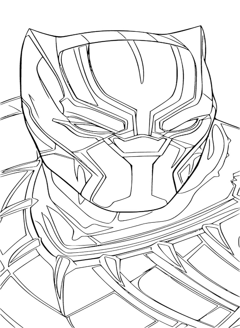 Kolorowanka Narysuj Czarna Pantera łatwy