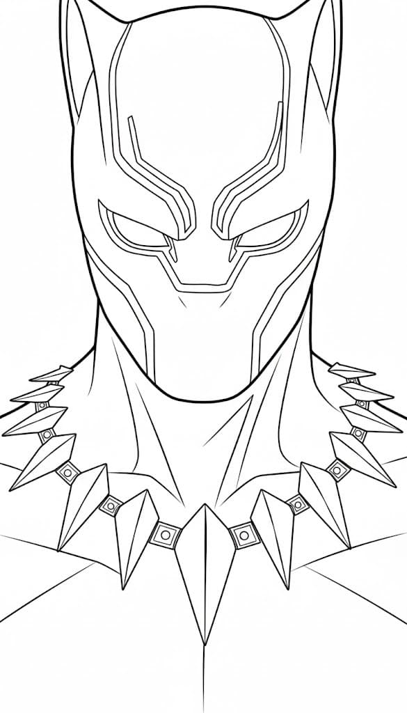 Kolorowanka Narysuj Czarna Pantera wydruku