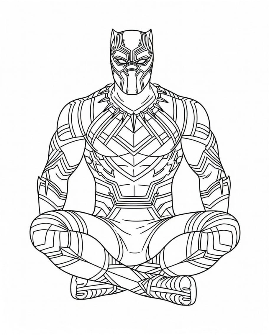 Kolorowanka Narysuj Czarna Pantera