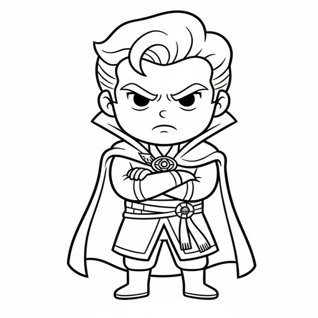 Kolorowanka Narysuj Doktor Strange bezpłatny prosty