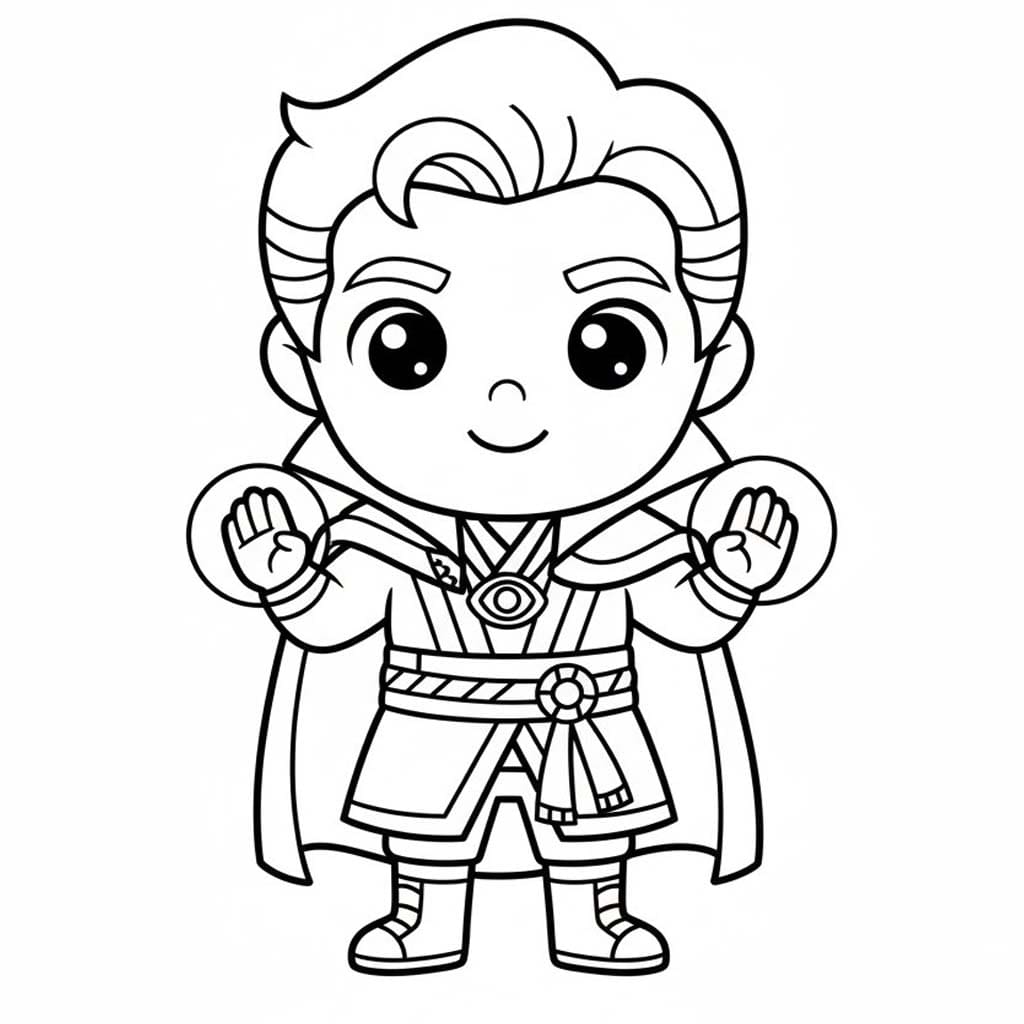 Kolorowanka Narysuj Doktor Strange bezpłatny wydruku podstawowy