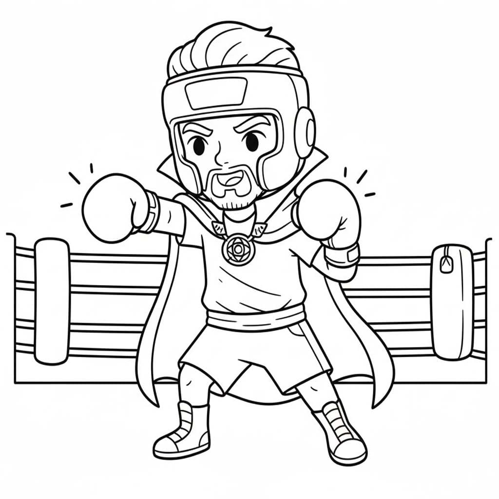 Kolorowanka Narysuj Doktor Strange bezpłatny