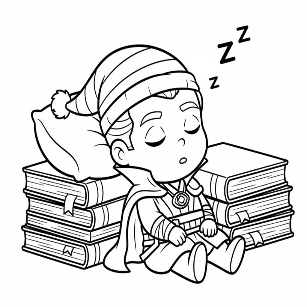 Kolorowanka Narysuj Doktor Strange wydruku