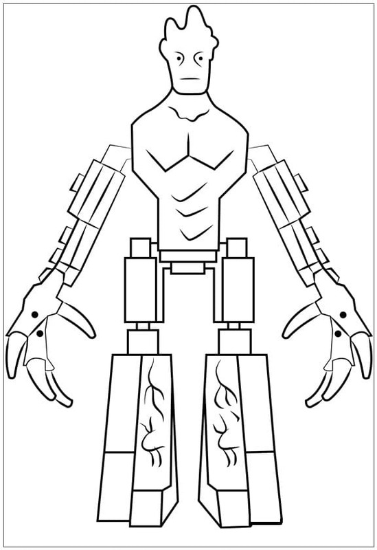 Kolorowanka Narysuj Groot bezpłatny prosty