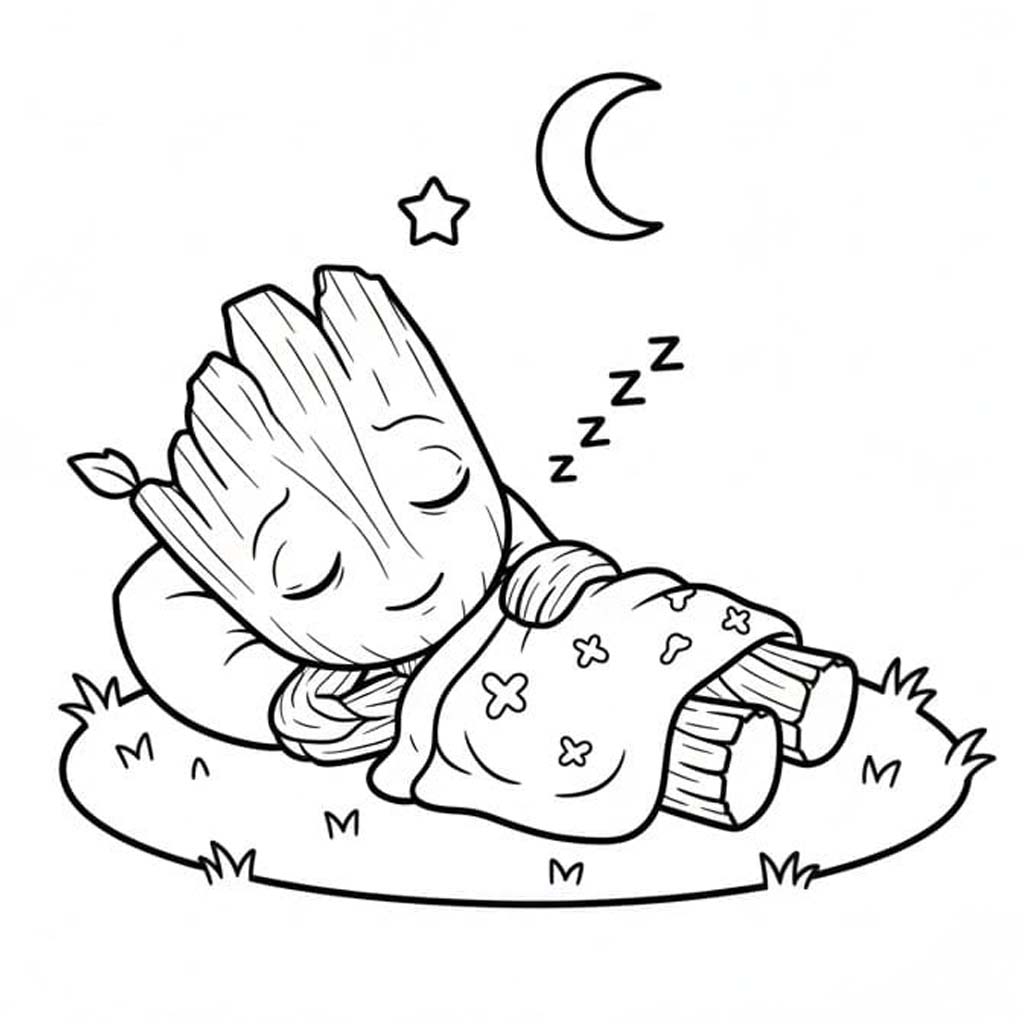 Kolorowanka Narysuj Groot bezpłatny