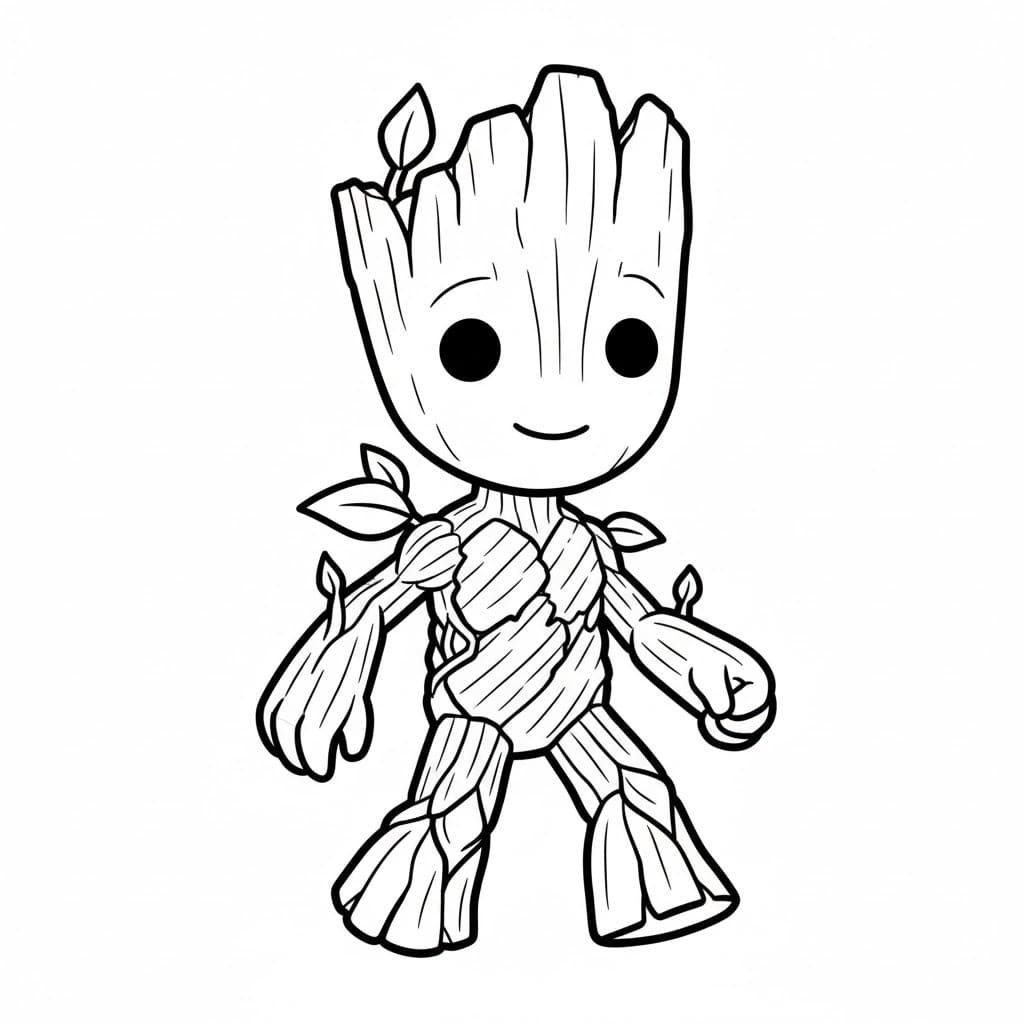 Kolorowanka Narysuj Groot