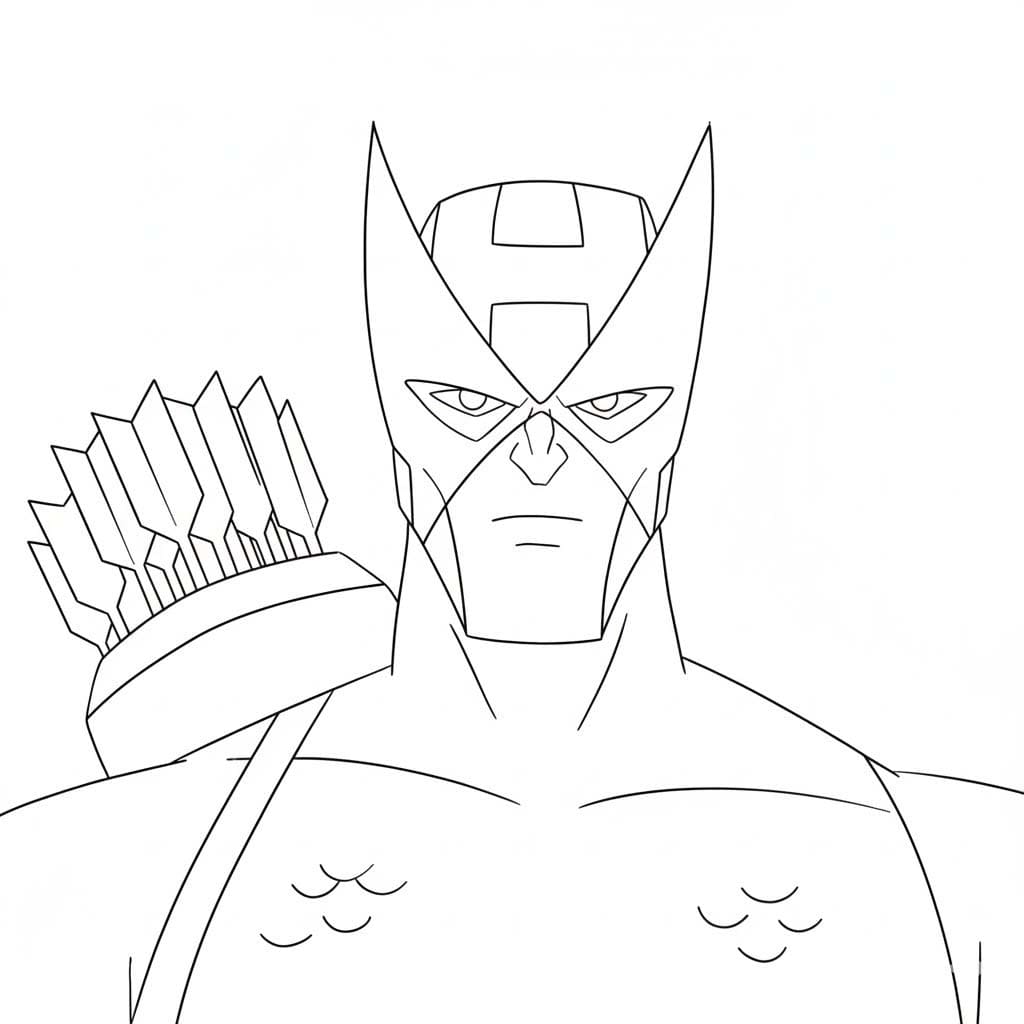 Kolorowanka Narysuj Hawkeye