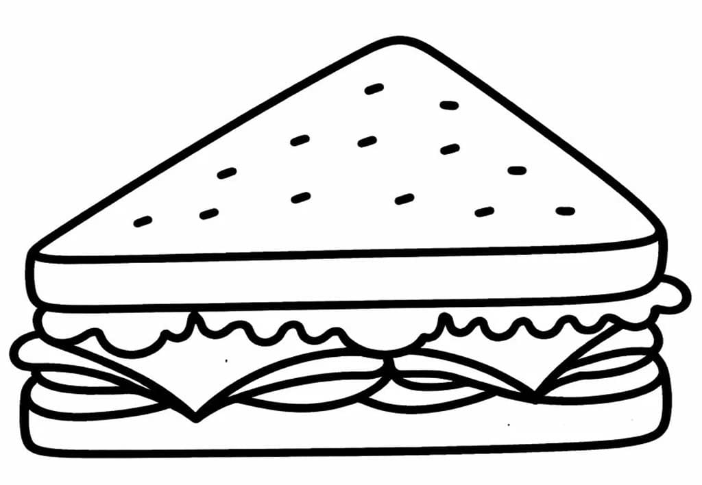 Kolorowanka Narysuj Kanapka bezpłatny dla dzieci