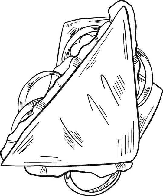 Kolorowanka Narysuj Kanapka bezpłatny wydruku prosty