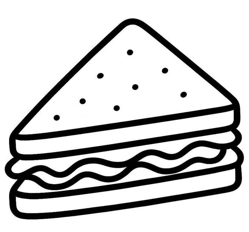 Kolorowanka Narysuj Kanapka podstawowy