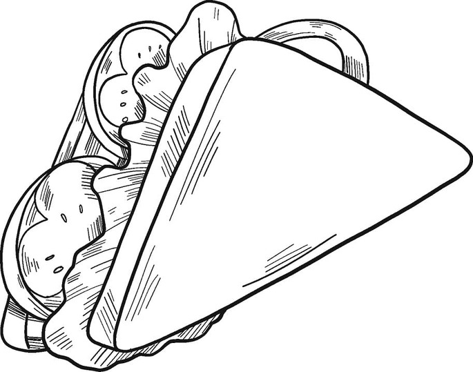 Kolorowanka Narysuj Kanapka wydruku łatwy