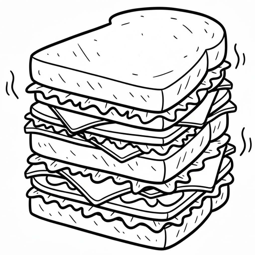 Kolorowanka Narysuj Kanapka wydruku