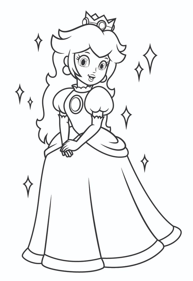 Kolorowanki Księżniczka Peach