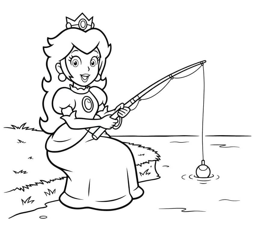 Kolorowanka Narysuj Księżniczka Peach