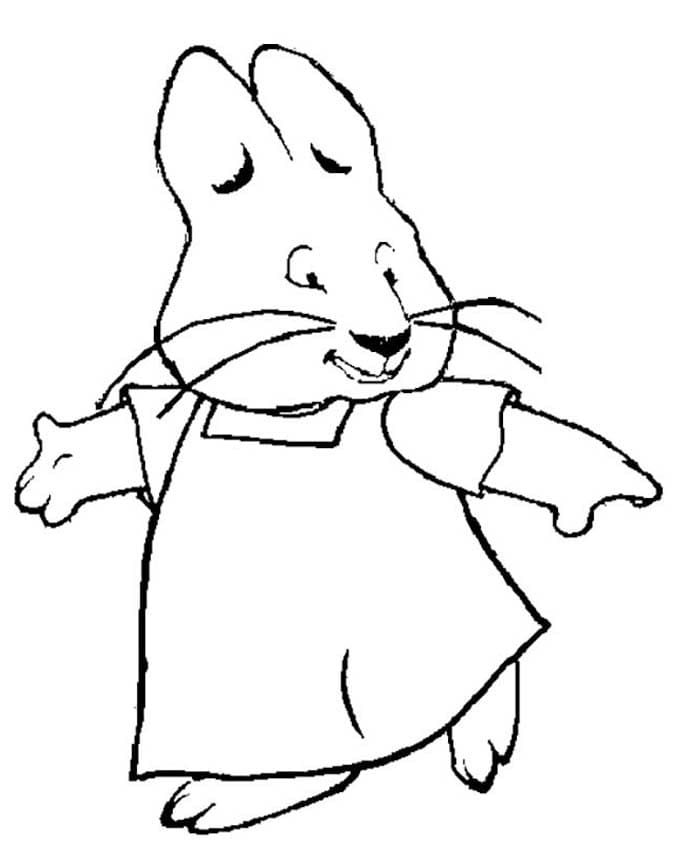 Kolorowanka Narysuj Maks i Ruby dla dzieci