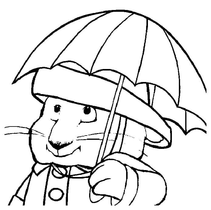 Kolorowanka Narysuj Maks i Ruby łatwy