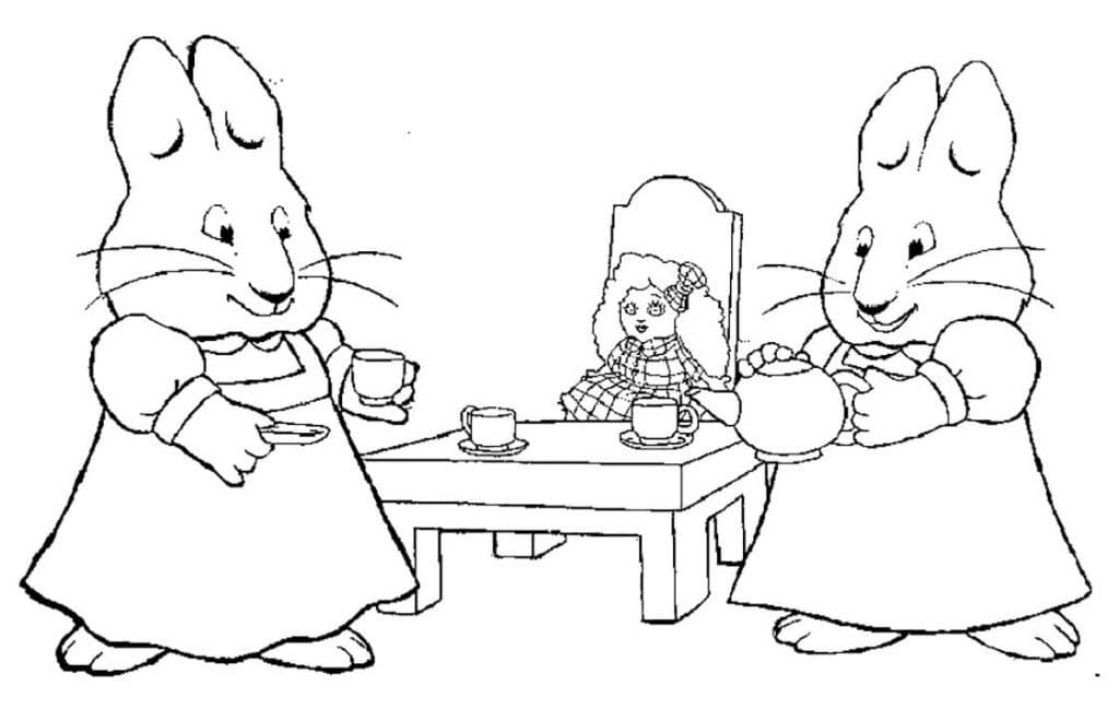 Kolorowanka Narysuj Maks i Ruby podstawowy