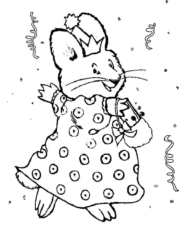 Kolorowanka Narysuj Maks i Ruby wydruku dla dzieci