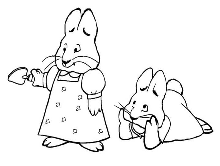 Kolorowanka Narysuj Maks i Ruby