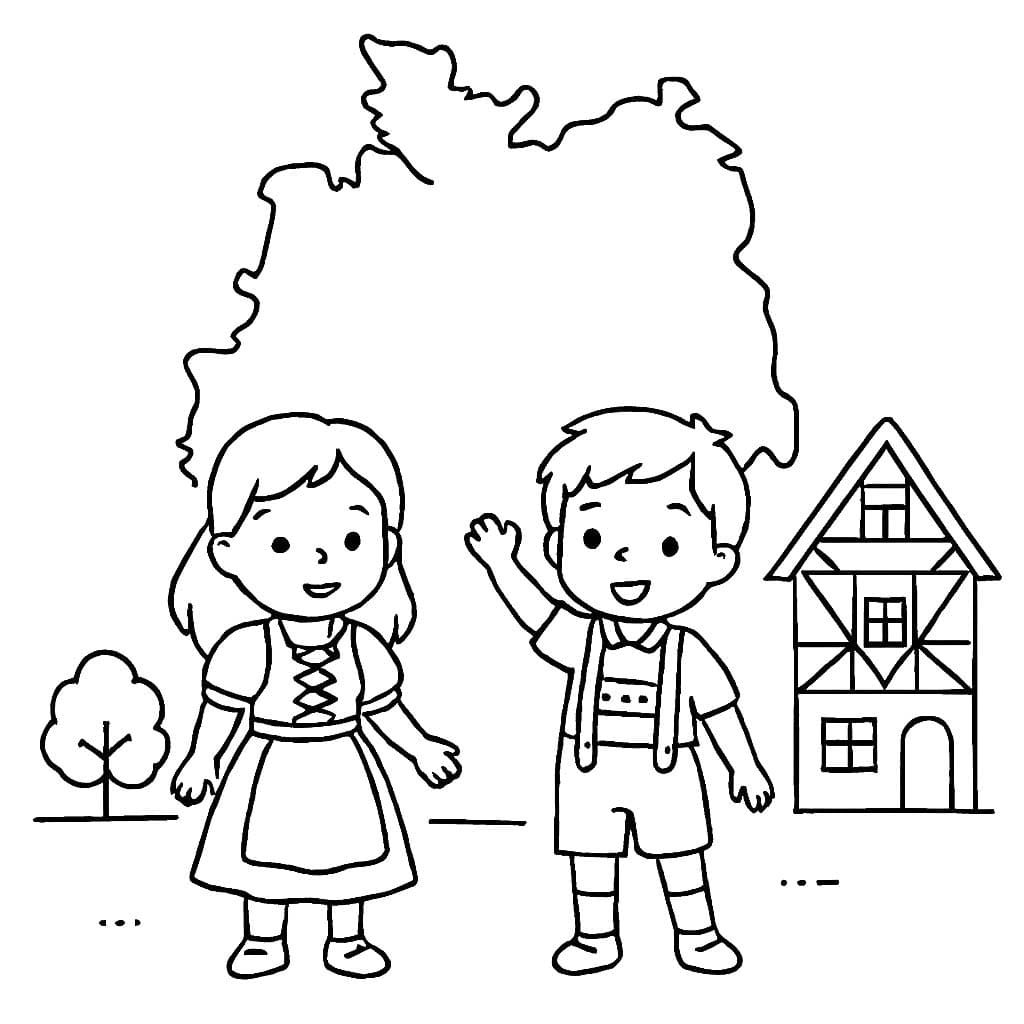 Kolorowanka Narysuj Niemcy bezpłatny