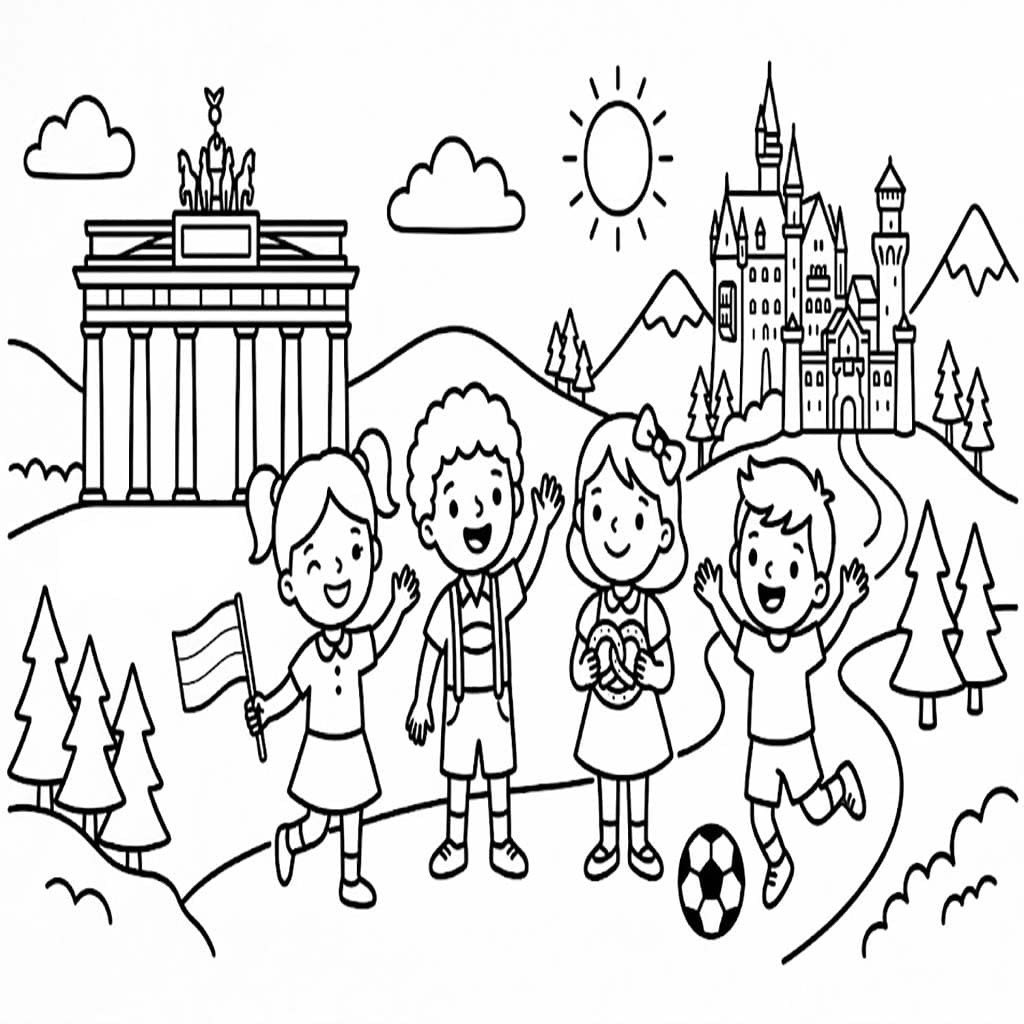 Kolorowanka Narysuj Niemcy