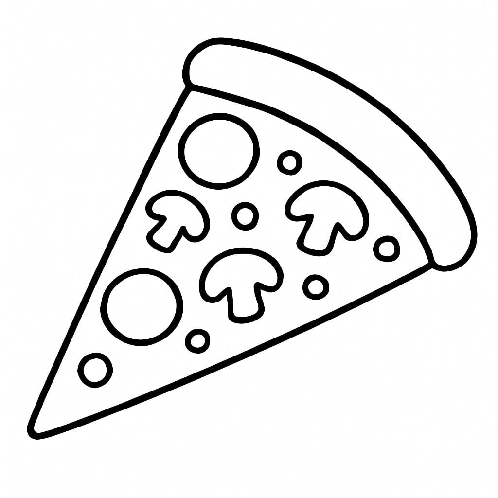 Kolorowanka Narysuj Pizza wydruku