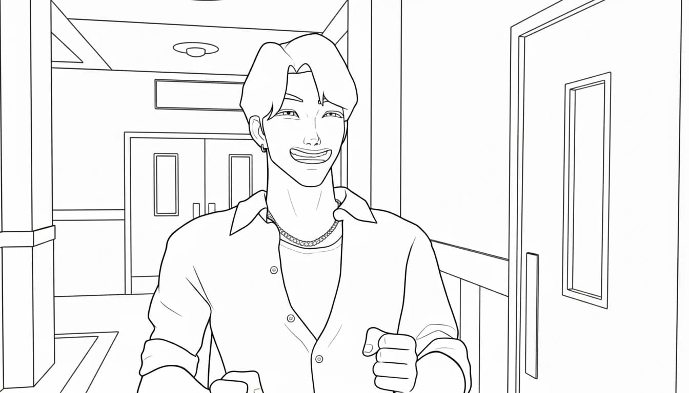 Kolorowanka Narysuj Saja Boys bezpłatny dla dzieci