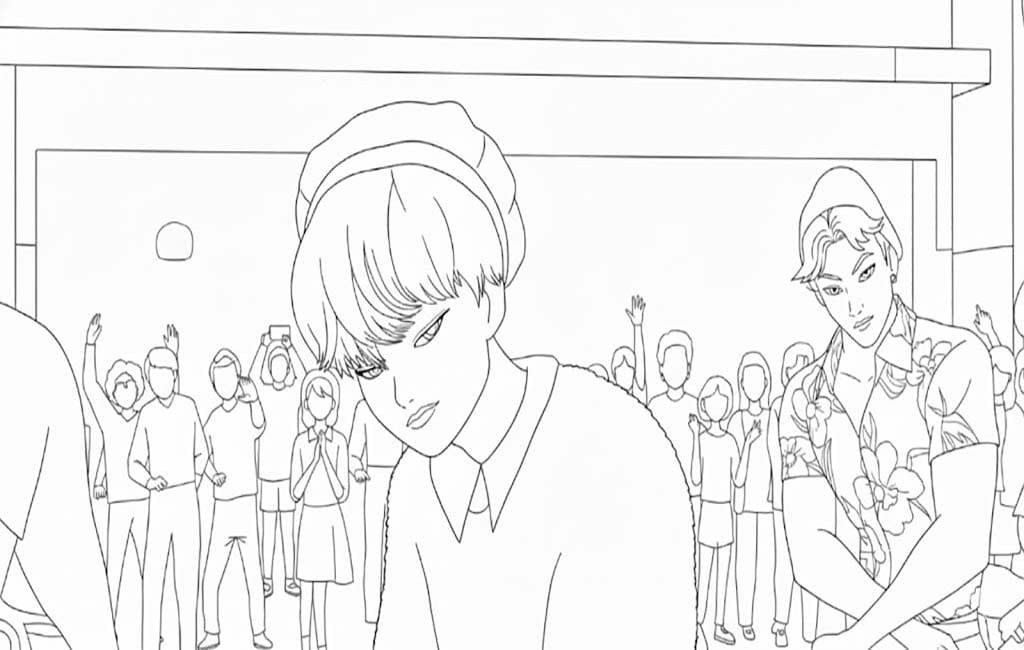 Kolorowanka Narysuj Saja Boys bezpłatny łatwy