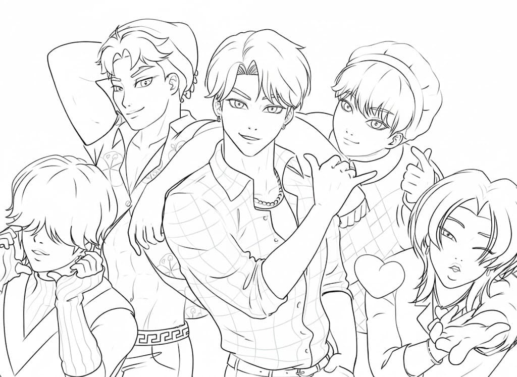 Kolorowanka Narysuj Saja Boys do druku