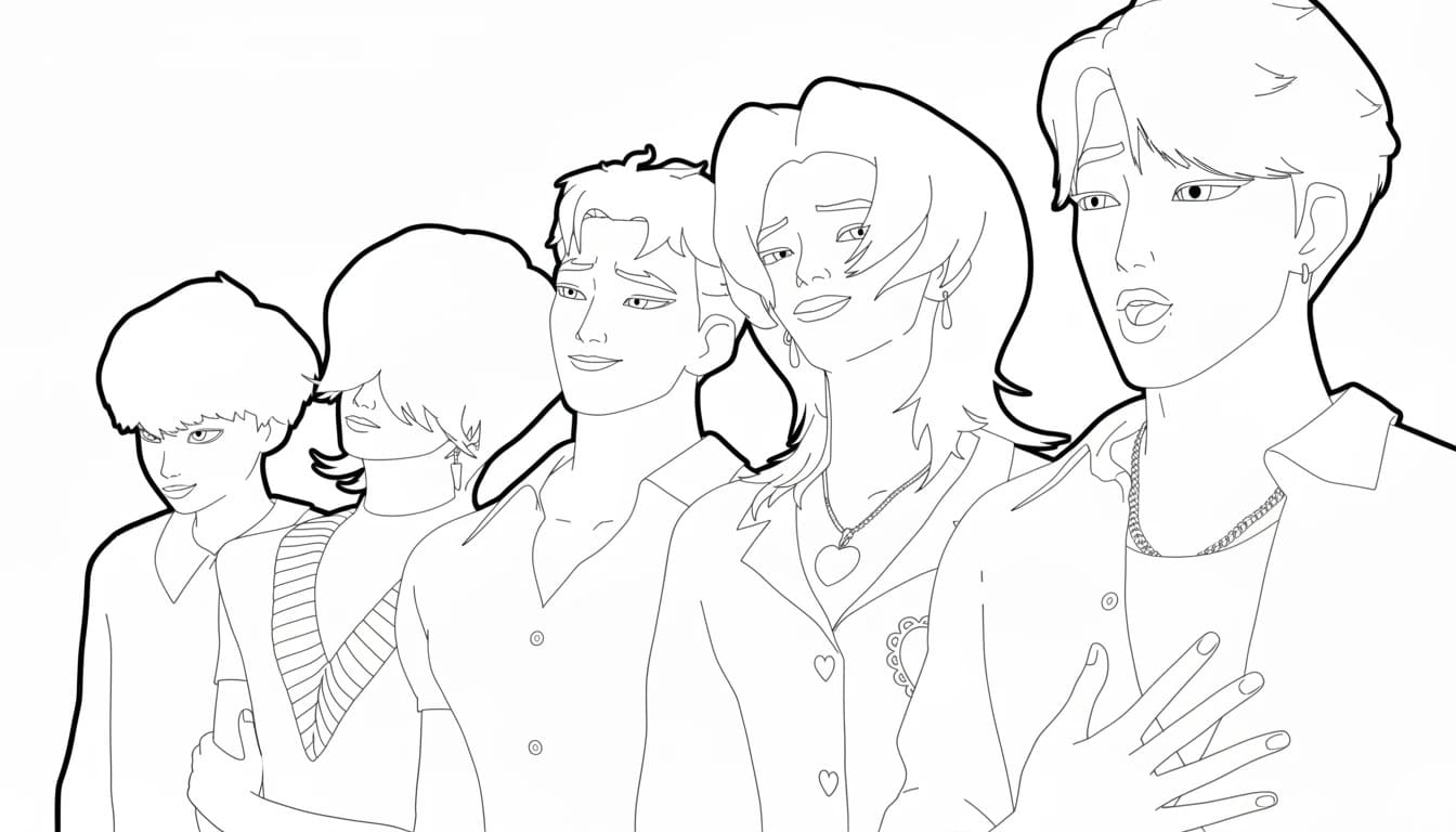 Kolorowanka Narysuj Saja Boys wydruku