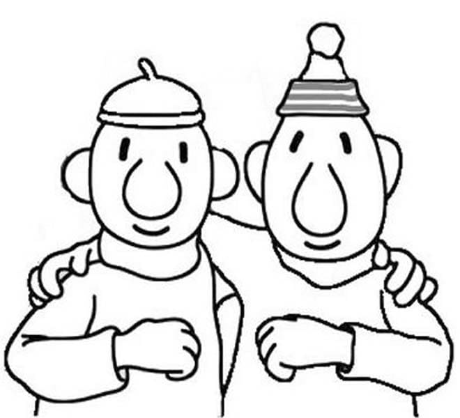 Kolorowanka Narysuj Sąsiedzi bezpłatny wydruku podstawowy