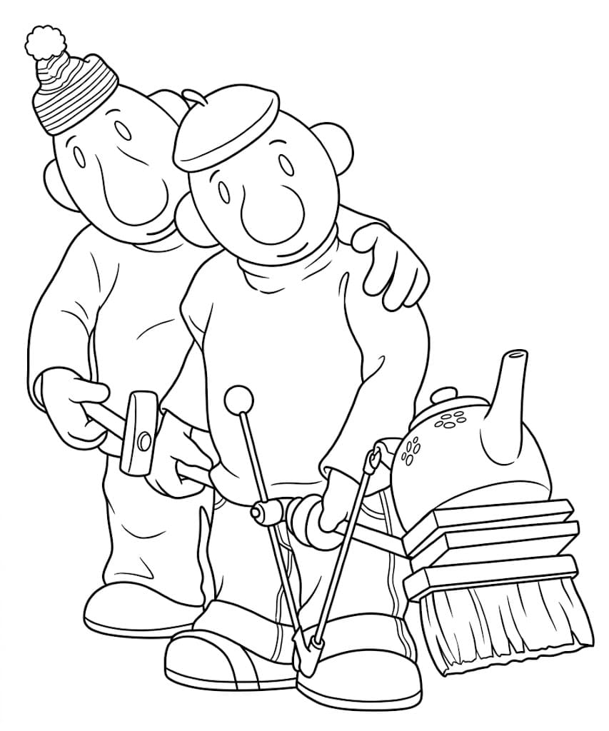 Kolorowanka Narysuj Sąsiedzi dla dzieci