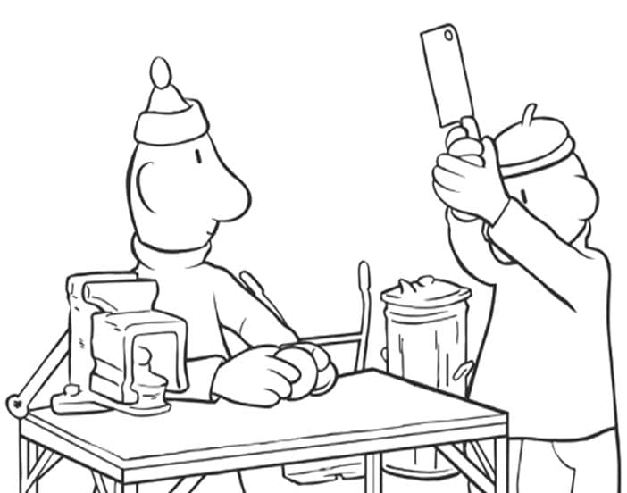 Kolorowanka Narysuj Sąsiedzi wydruku łatwy