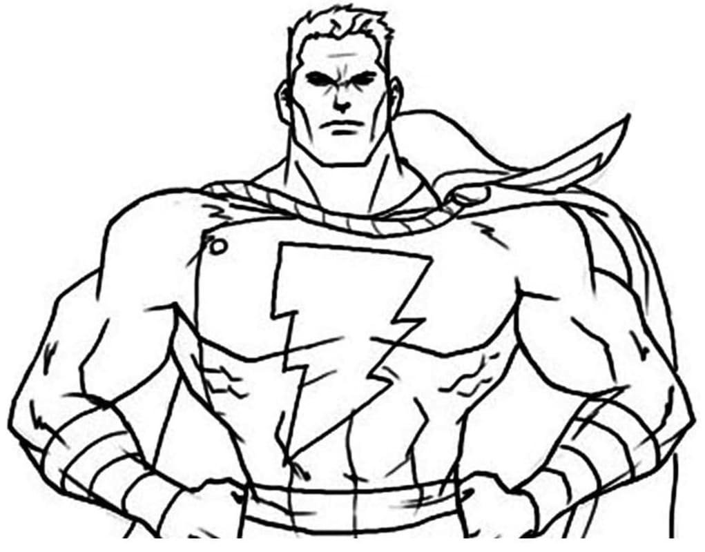 Kolorowanka Narysuj Shazam podstawowy