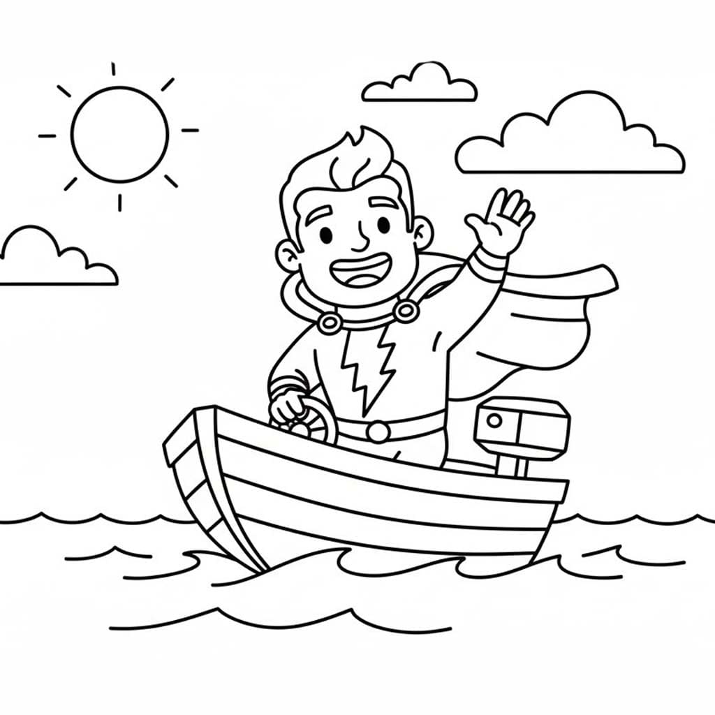 Kolorowanka Narysuj Shazam wydruku