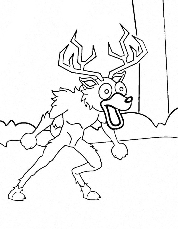 Kolorowanka Obraz 99 nocy w lesie wydruku