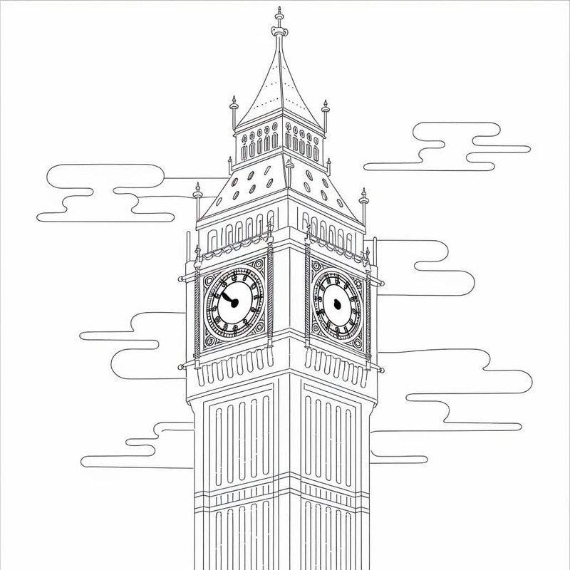 Kolorowanka Obraz Anglia do druku