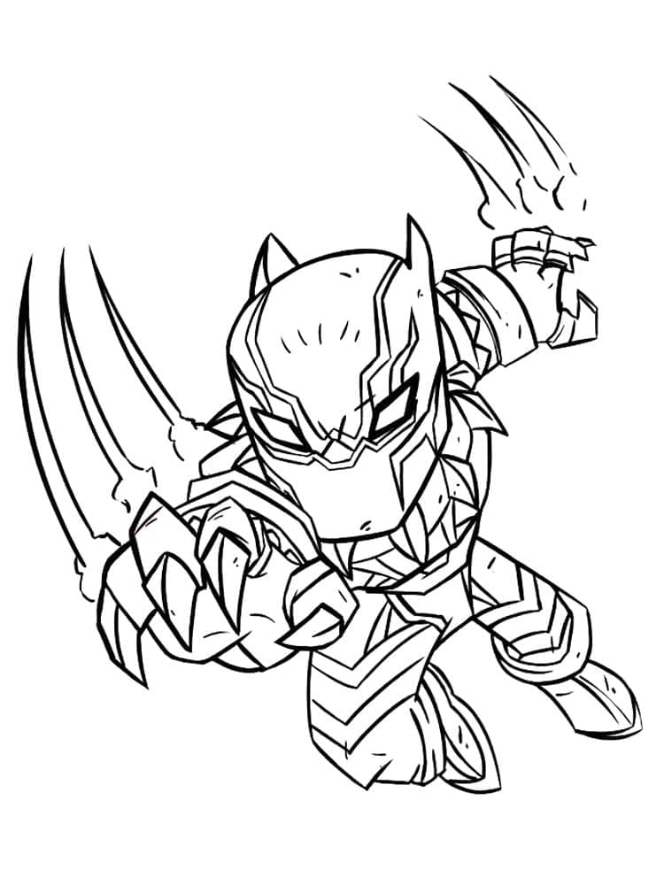 Kolorowanka Obraz Czarna Pantera bezpłatny wydruku