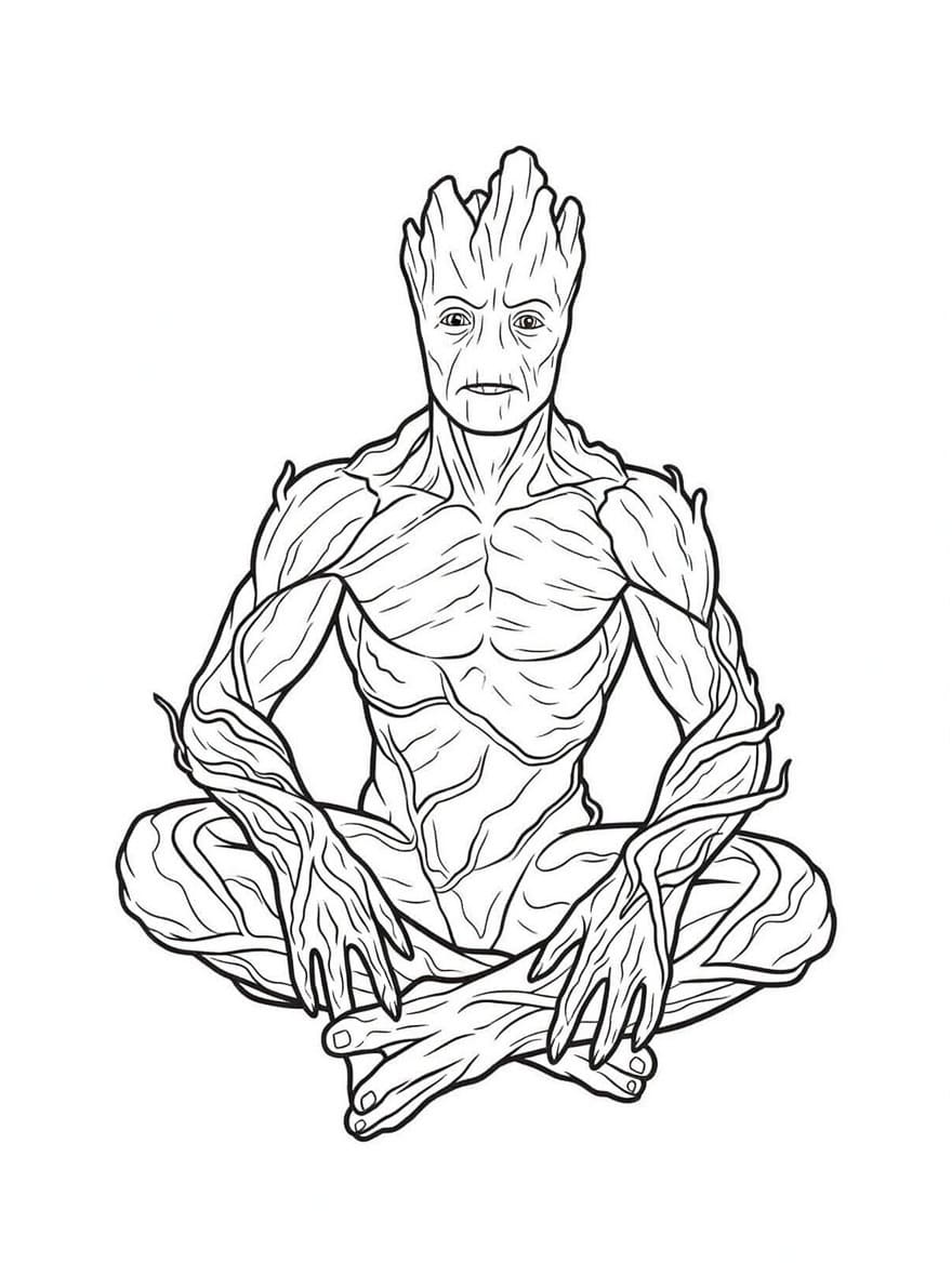 Kolorowanka Obraz Groot do druku