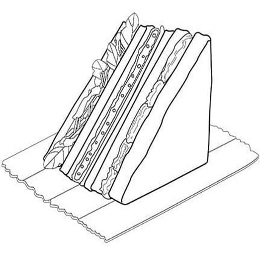 Kolorowanka Obraz Kanapka bezpłatny wydruku