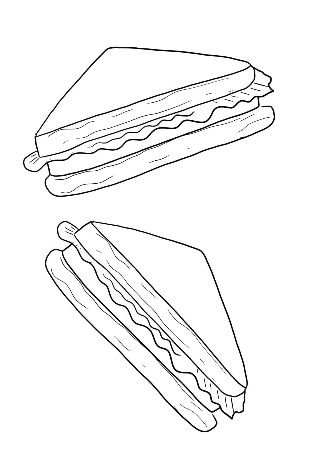 Kolorowanka Obraz Kanapka