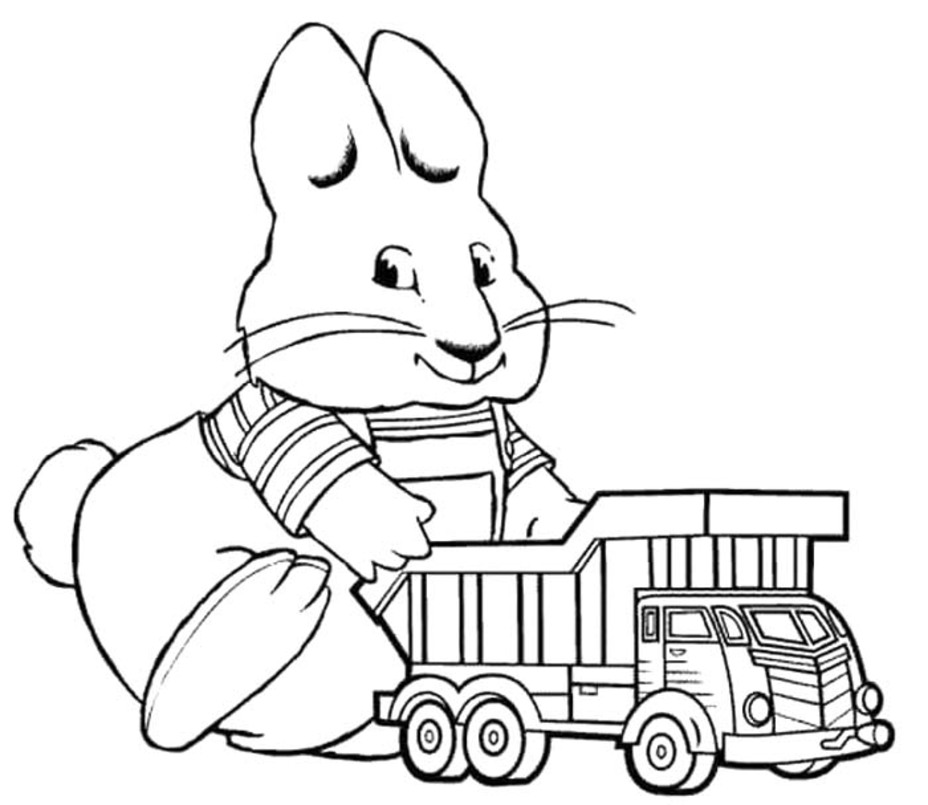 Kolorowanka Obraz Maks i Ruby wydruku