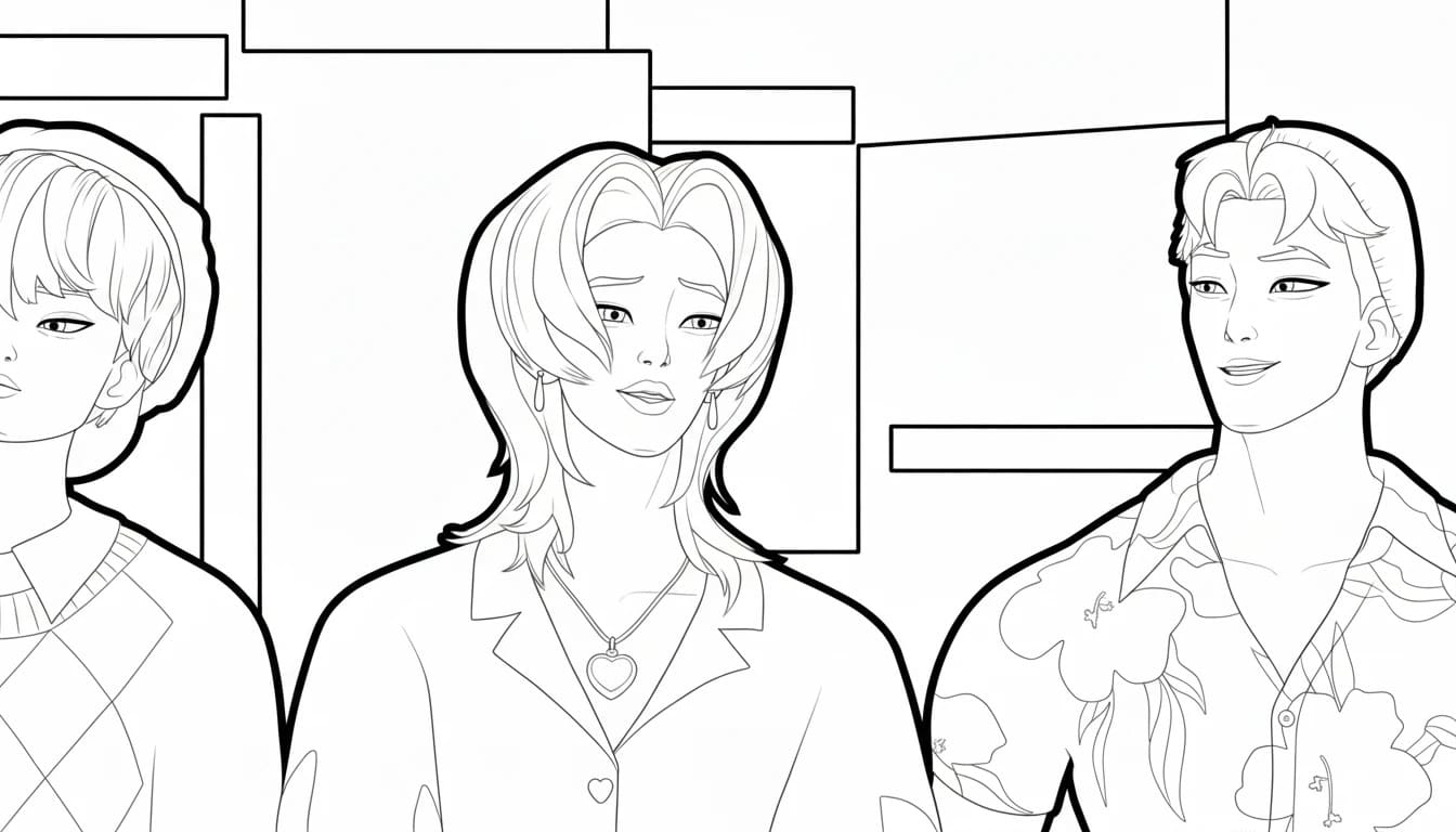 Kolorowanka Obraz Saja Boys bezpłatny