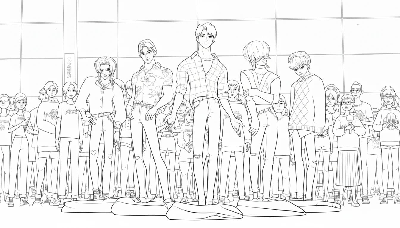 Kolorowanka Obraz Saja Boys wydruku