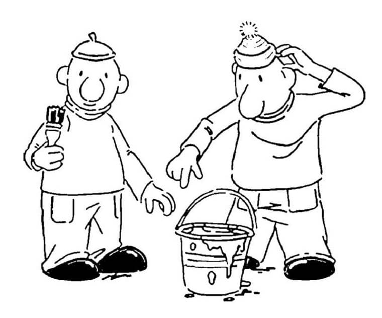 Kolorowanka Obraz Sąsiedzi do druku