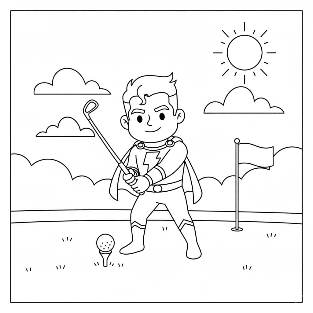 Kolorowanka Obraz Shazam bezpłatny wydruku