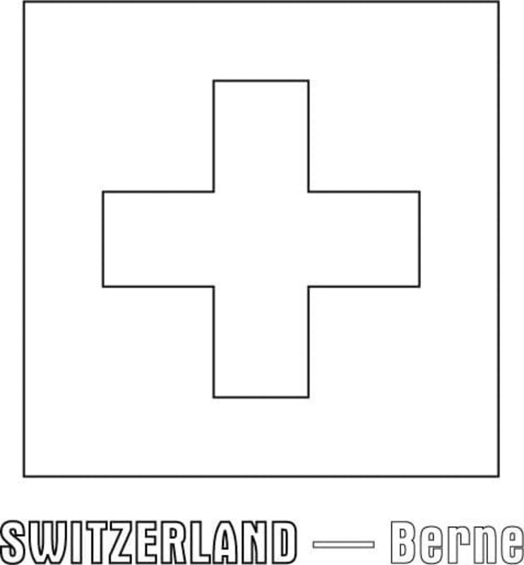 Kolorowanka Obraz Szwajcaria wydruku