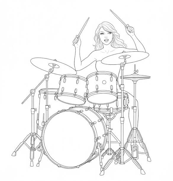 Kolorowanka Obraz Taylor Swift wydruku