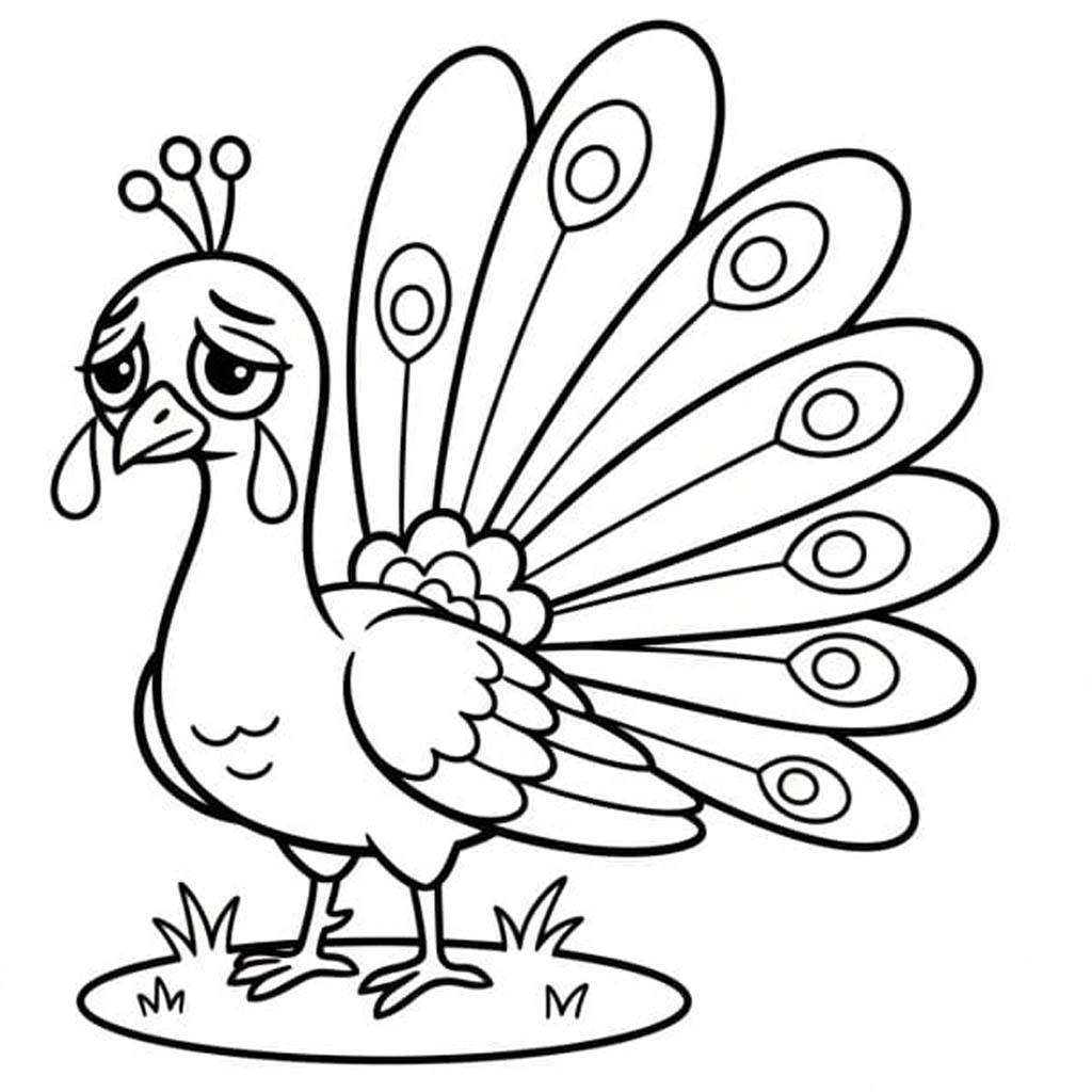 Kolorowanka Paw bezpłatny podstawowy