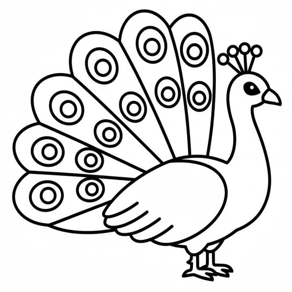 Kolorowanka Paw bezpłatny wydruku dla dzieci